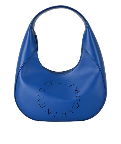 Circle Logo Small Shoulder Bag, &pound;395, Handbags, Blue, Leather, Front view